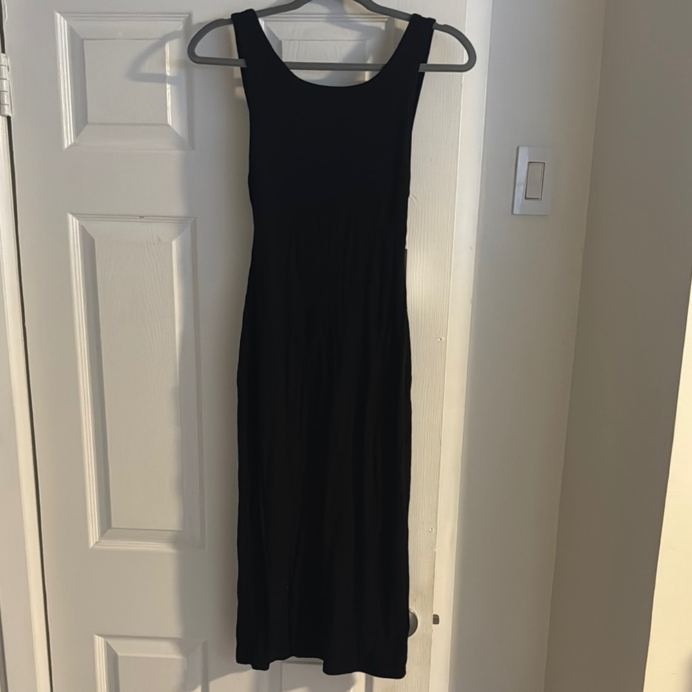 REFORMATION Elegant Black Sleeveless OPEN BACK Dress